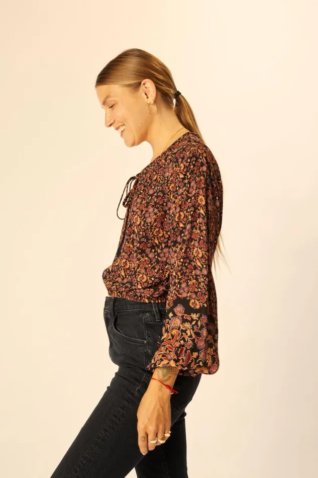Tops Shop Natalie Martin AMELIA TOP Petite Fleur Noire
