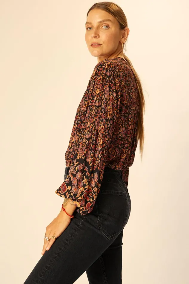 Tops Shop Natalie Martin AMELIA TOP Petite Fleur Noire