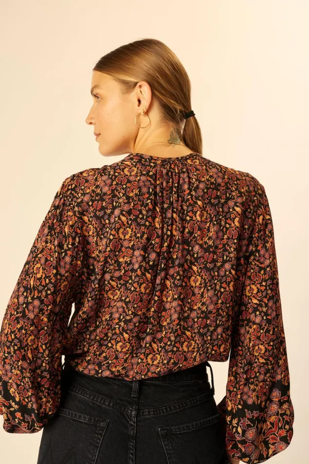 Tops Shop Natalie Martin AMELIA TOP Petite Fleur Noire