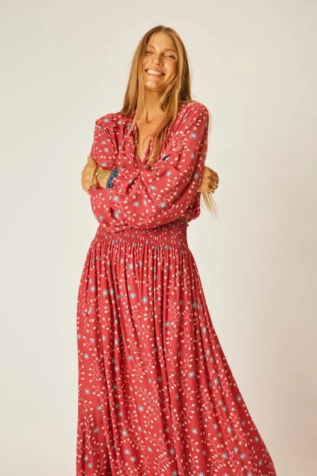 Tops Shop Natalie Martin AMELIA TOP Pinwheel Barn Red