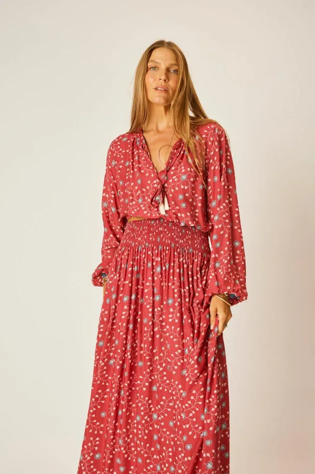 Tops Shop Natalie Martin AMELIA TOP Pinwheel Barn Red