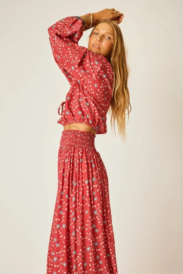 Tops Shop Natalie Martin AMELIA TOP Pinwheel Barn Red