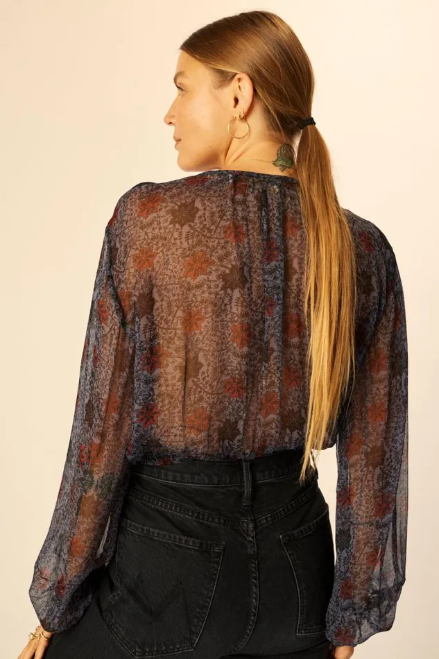 Tops Shop Natalie Martin AMELIA TOP Snowflake Steel Blue