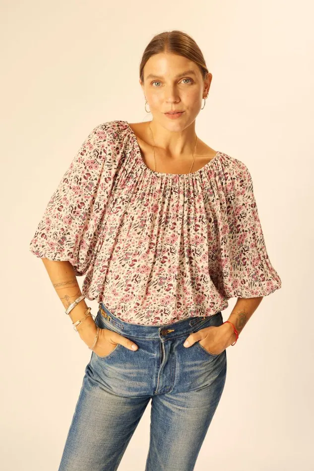 Tops Shop Natalie Martin ELLA TOP Petite Fleur Marine