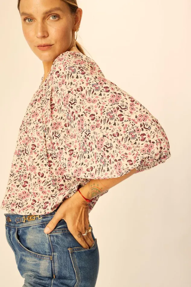 Tops Shop Natalie Martin ELLA TOP Petite Fleur Marine