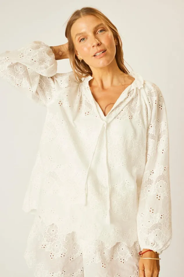 Tops Shop Natalie Martin PENNY BLOUSE Geranium Milk