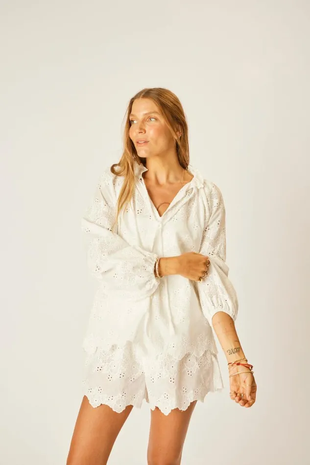 Tops Shop Natalie Martin PENNY BLOUSE Geranium Milk