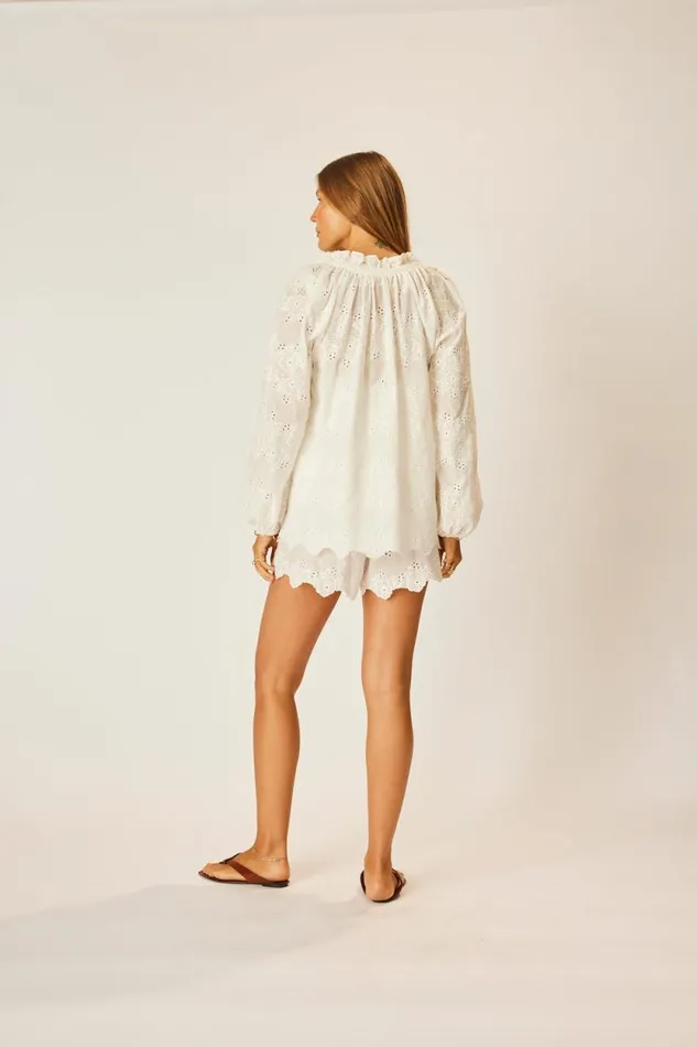 Tops Shop Natalie Martin PENNY BLOUSE Geranium Milk