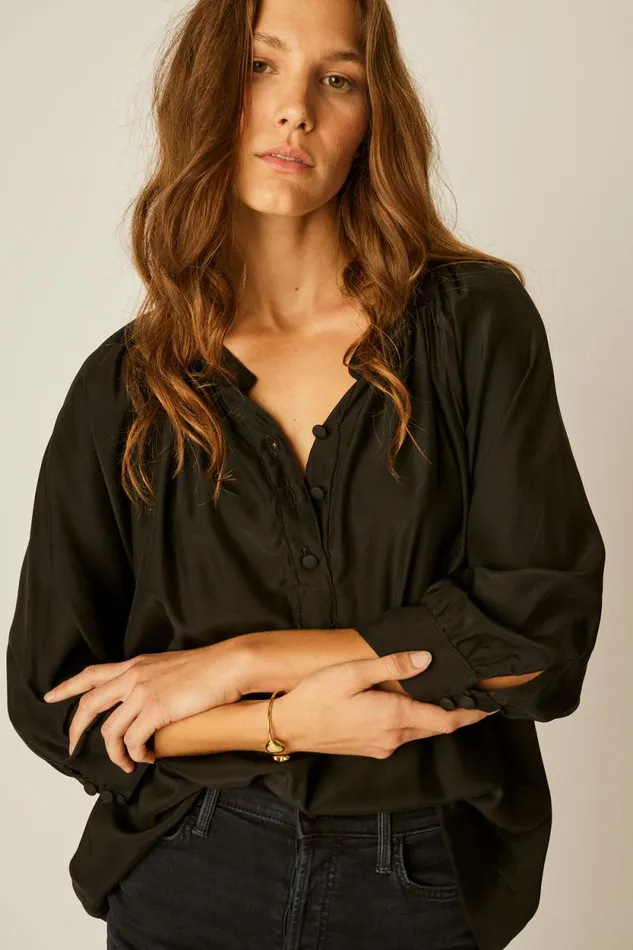 Tops Shop Natalie Martin REMY TOP Black Silk