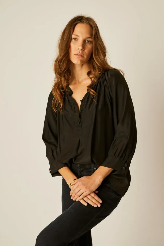 Tops Shop Natalie Martin REMY TOP Black Silk