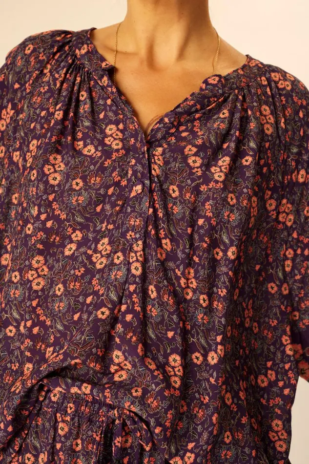 Tops Shop Natalie Martin REMY TOP Petite Fleur Aubergine