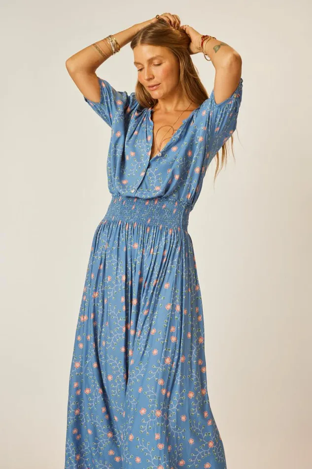 Tops Shop Natalie Martin VIOLET TOP Pinwheel Denim