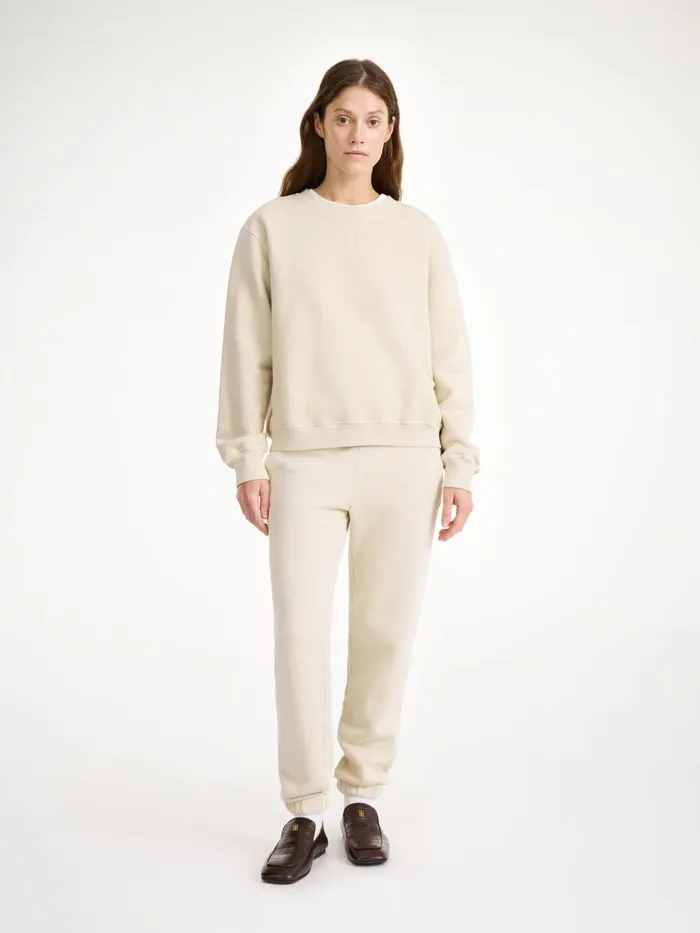 Tops Women By Malene Birger Apalia Organic Cotton Sweatshirt Oyster Gray Tops Women By Malene Birger Apalia Organic Cotton Sweatshirt Oyster Gray