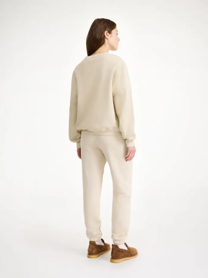Tops Women By Malene Birger Apalia Organic Cotton Sweatshirt Oyster Gray Tops Women By Malene Birger Apalia Organic Cotton Sweatshirt Oyster Gray