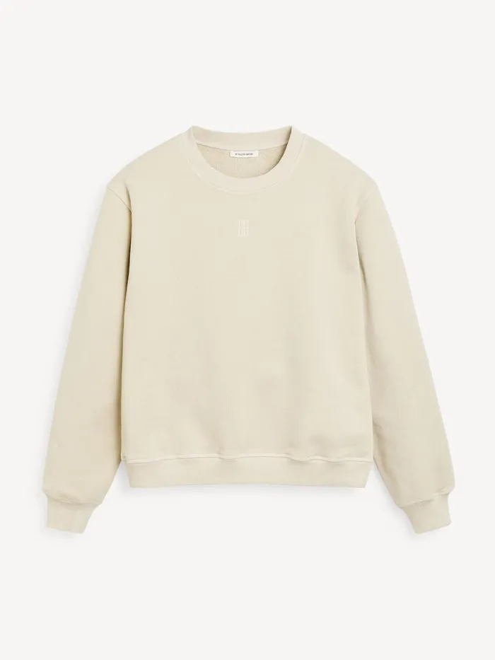 Tops Women By Malene Birger Apalia Organic Cotton Sweatshirt Oyster Gray Tops Women By Malene Birger Apalia Organic Cotton Sweatshirt Oyster Gray