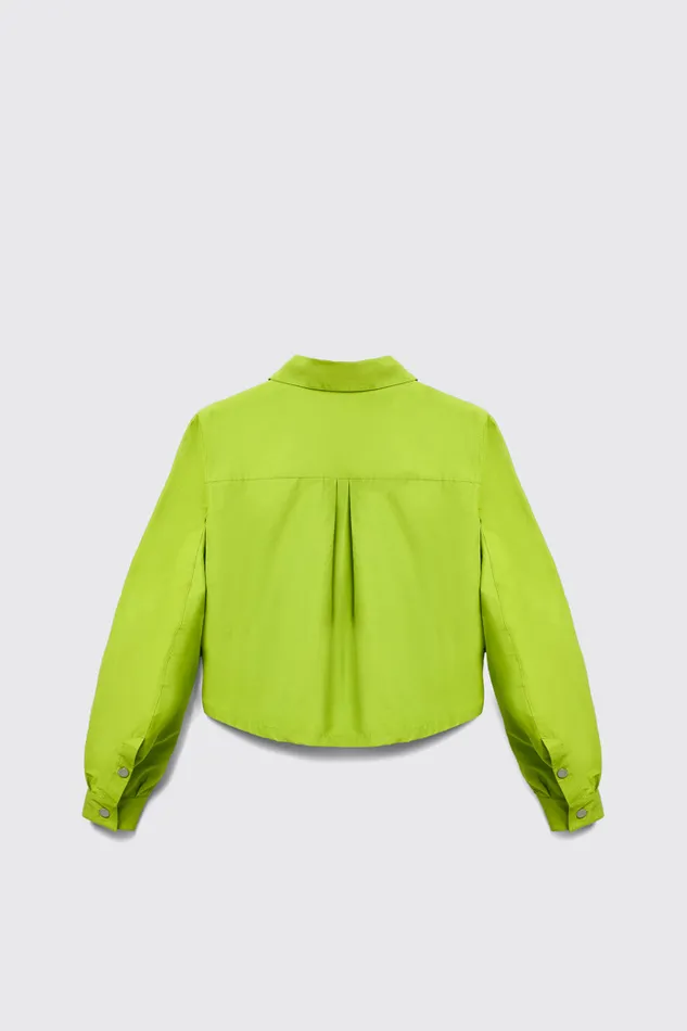 Tops Women Camper Tech Shirt Green CottonNylon Shirt Tops Women Camper Tech Shirt Green CottonNylon Shirt