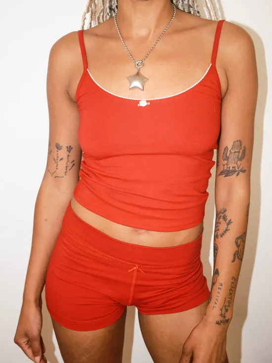 Tops Women Lisa Says Gah Scoop Back Cami Cherry