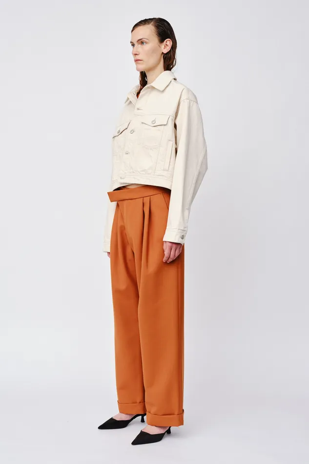 Trousers Amira 8211 Leather Brown 8211 Wonhundred Women