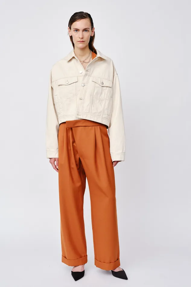 Trousers Amira 8211 Leather Brown 8211 Wonhundred Women