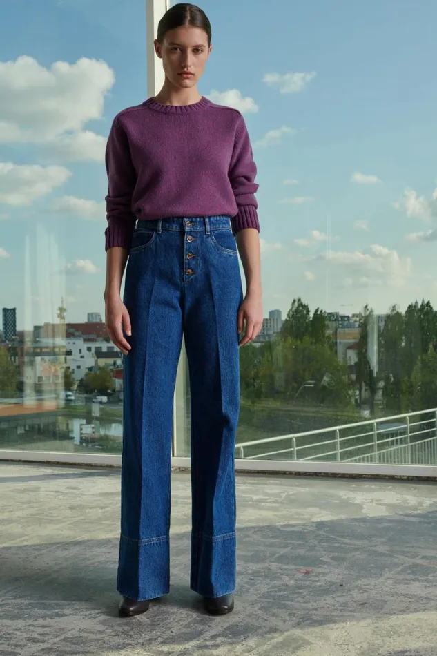 Trousers Women Soeur ARIZONA JEANS Washed Blue Denim