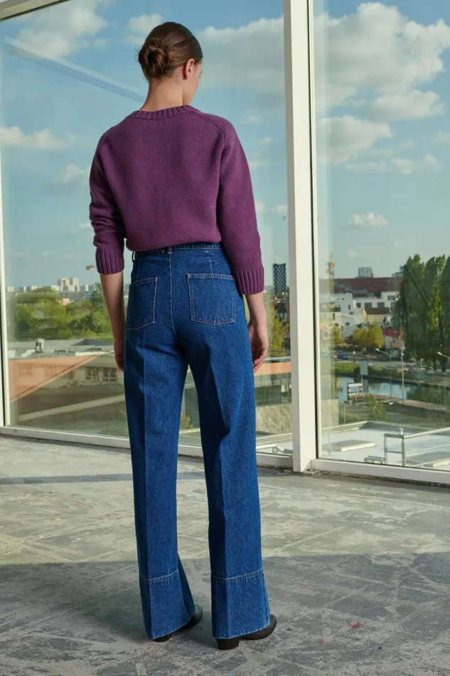 Trousers Women Soeur ARIZONA JEANS Washed Blue Denim