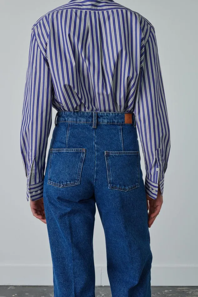 Trousers Women Soeur ARIZONA JEANS Washed Blue Denim