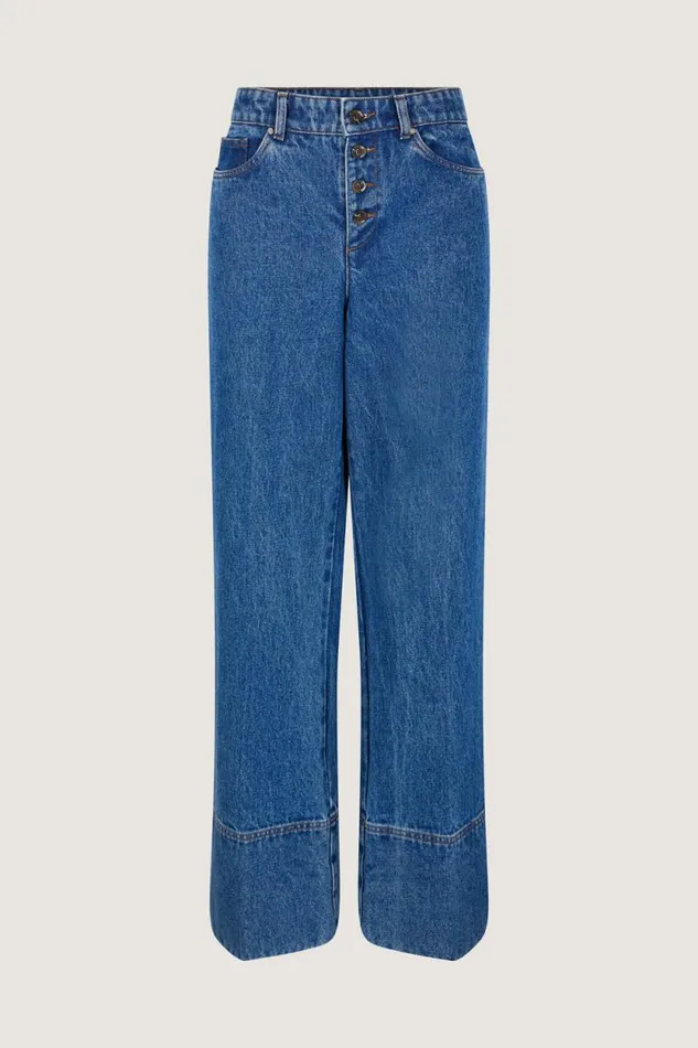 Trousers Women Soeur ARIZONA JEANS Washed Blue Denim