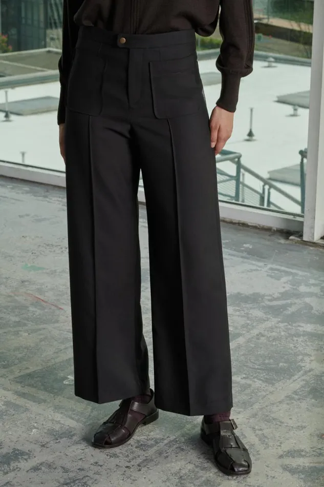 Trousers Women Soeur HARRY TROUSERS Dark Brown