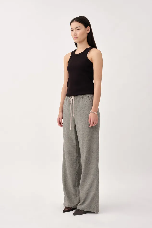 Trousers Wonhundred Women Stormy Slit Black and White