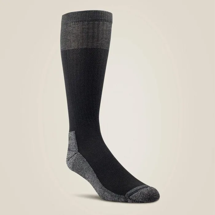 Unisex Socks Ariat VentTEKreg Over The Calf Western Boot Sock 2 Pair Pack Black
