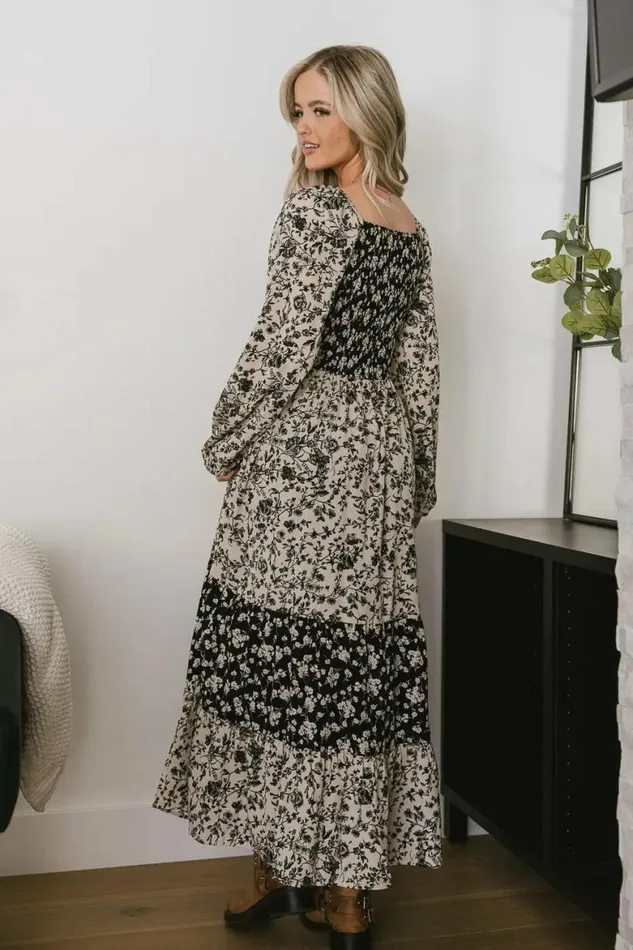Vanessa Smocked Floral Dress Black Women Bohme Dresses