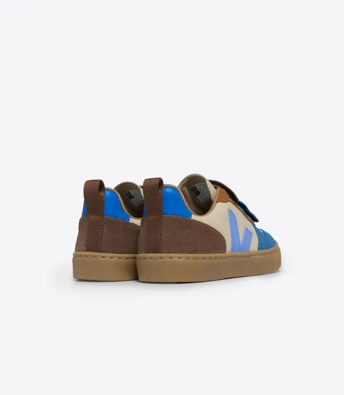 VEJA V10 Kids V10 LEATHER CREMA MULTICO AQUA