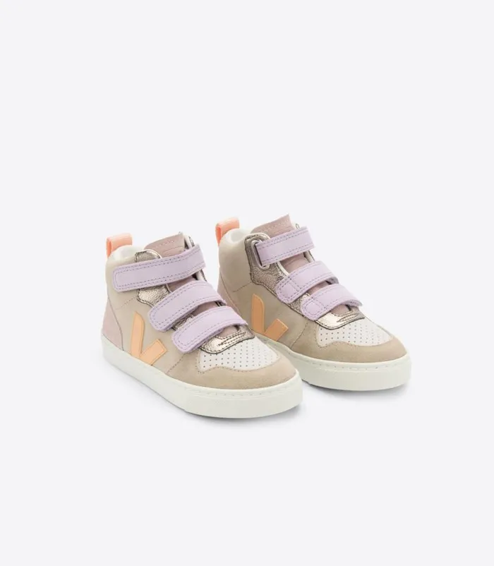 VEJA V10 Mid Kids V10 MID SUEDE MULTICO ALMOND PEACH