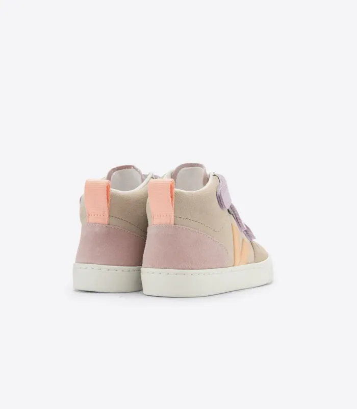 VEJA V10 Mid Kids V10 MID SUEDE MULTICO ALMOND PEACH