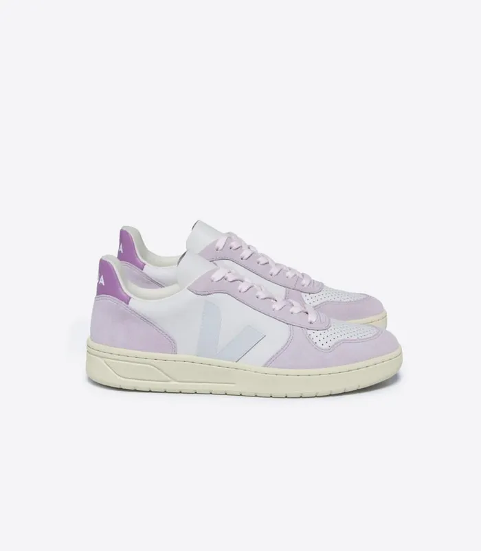 VEJA V10 Women V10 LEATHER GRAVEL MENTHOL PARME