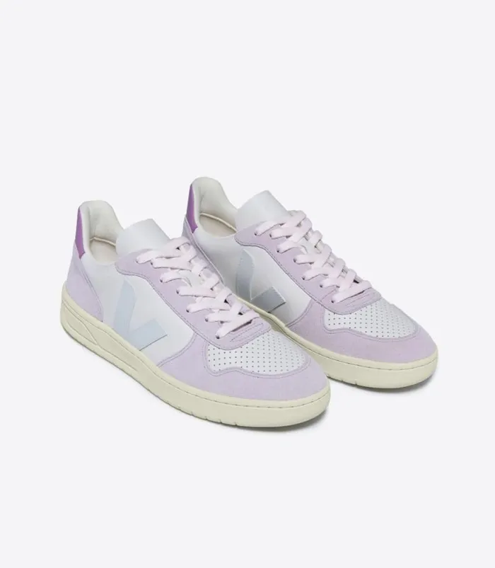 VEJA V10 Women V10 LEATHER GRAVEL MENTHOL PARME