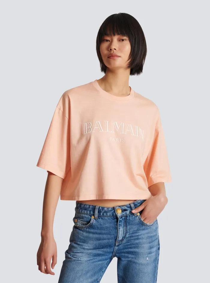 Vintage Tshirt Orange Women Balmain TShirts