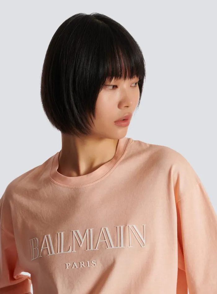 Vintage Tshirt Orange Women Balmain TShirts