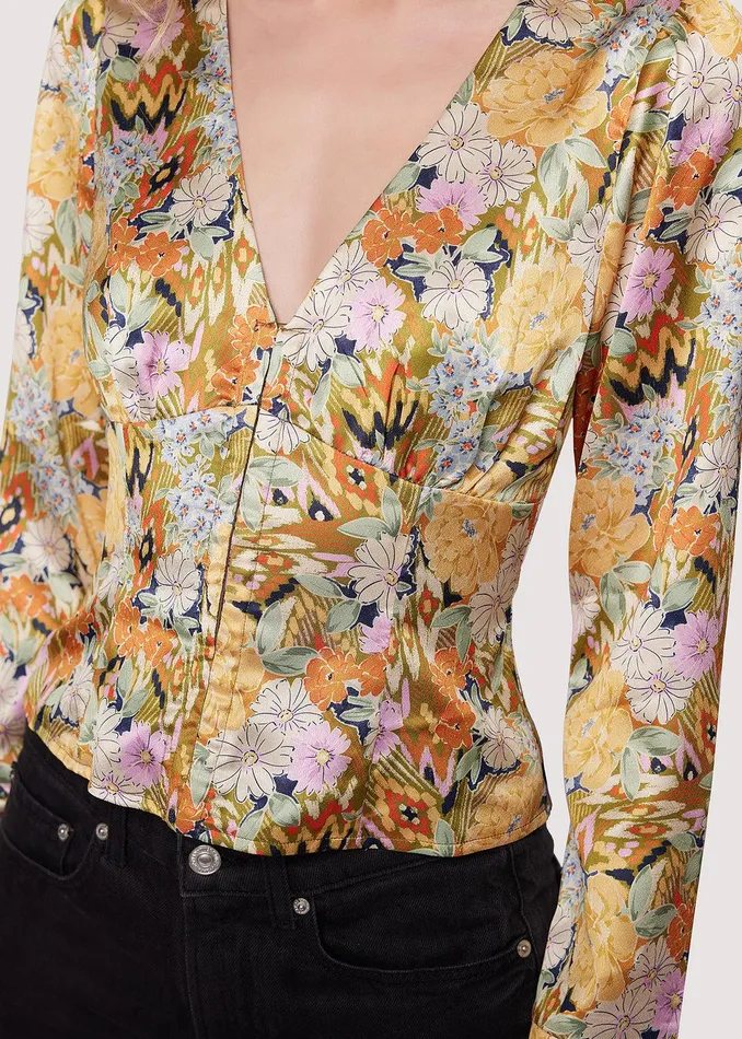 Wildflower Dusk Top Olivemultifloral Women Lost Wander Tops