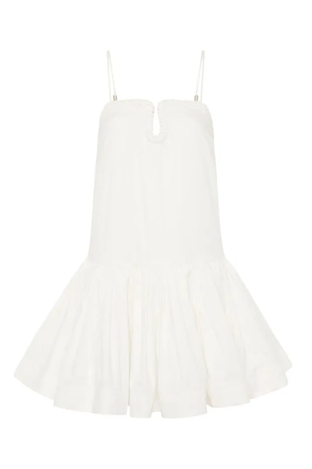 Willow Sweetheart Mini Dress Ivory Women Aje White Dresses