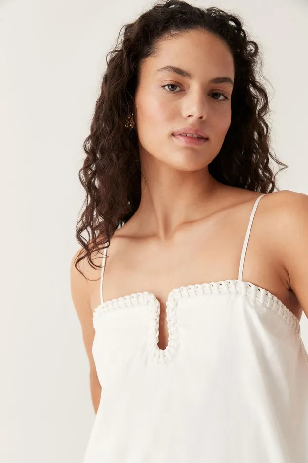 Willow Sweetheart Mini Dress Ivory Women Aje White Dresses