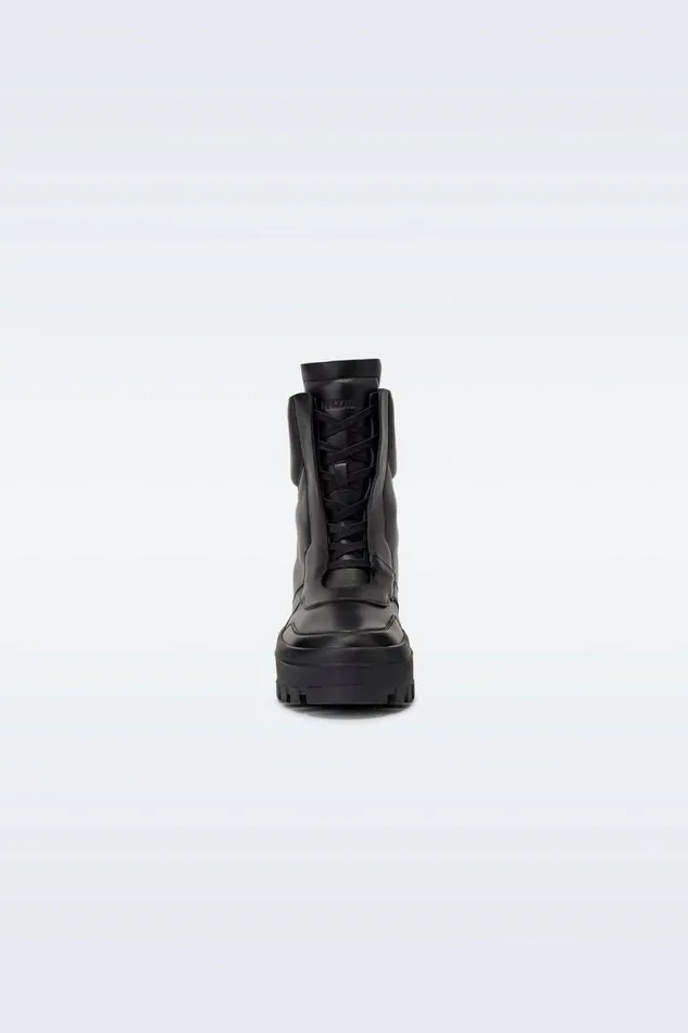 Winter Boots Men Mackage EKONM Leather Midcalf Laceup Boots Black