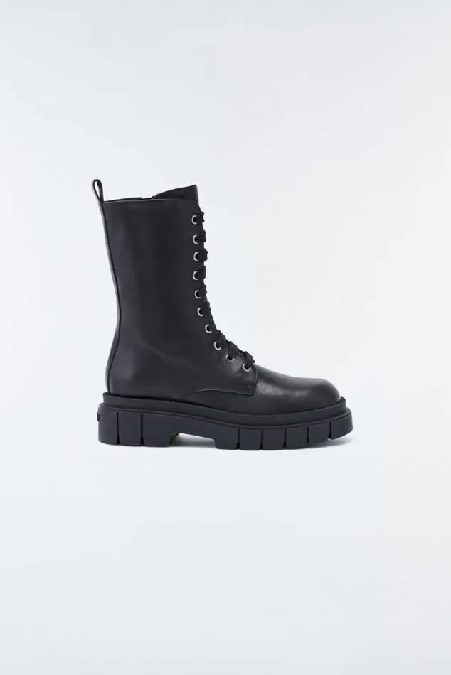 Winter Boots Men Mackage WARRIOR Unlined Lug Sole R Leather Combat Boot For Men Black