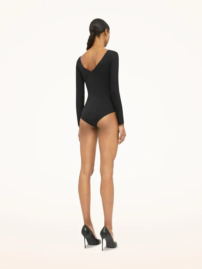 Wolford Longsleeve Bodies The Kimono Slit Body Black 8211 Women Wolford Longsleeve Bodies The Kimono Slit Body Black 8211 Women