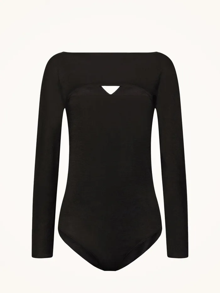 Wolford Longsleeve Bodies The Kimono Slit Body Black 8211 Women Wolford Longsleeve Bodies The Kimono Slit Body Black 8211 Women