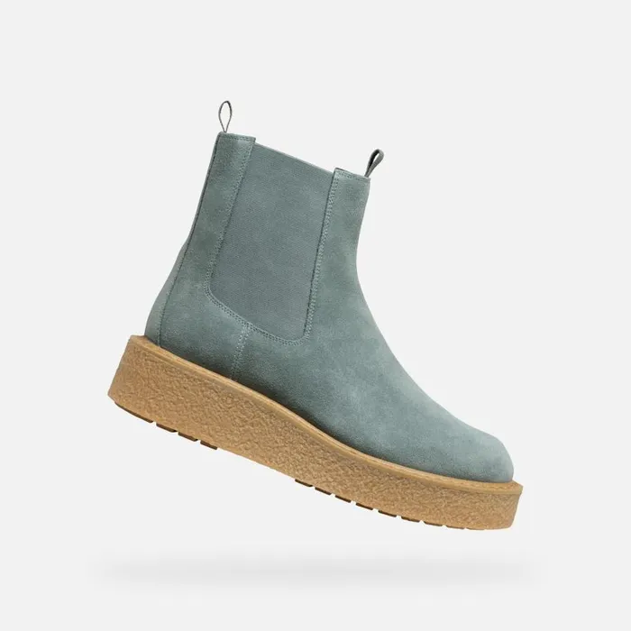 Woman Geox Ankle Boots ELIDEA WOMAN Sage Chelsea Boots Sage