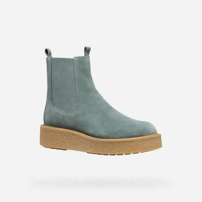 Woman Geox Ankle Boots ELIDEA WOMAN Sage Chelsea Boots Sage