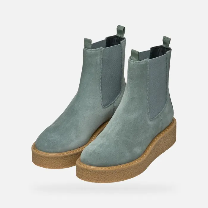 Woman Geox Ankle Boots ELIDEA WOMAN Sage Chelsea Boots Sage