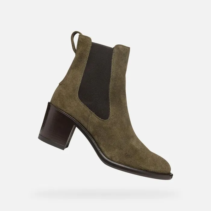 Woman Geox Ankle Boots FARNIA WOMAN Musk Medium Heel Ankle Boots Musk