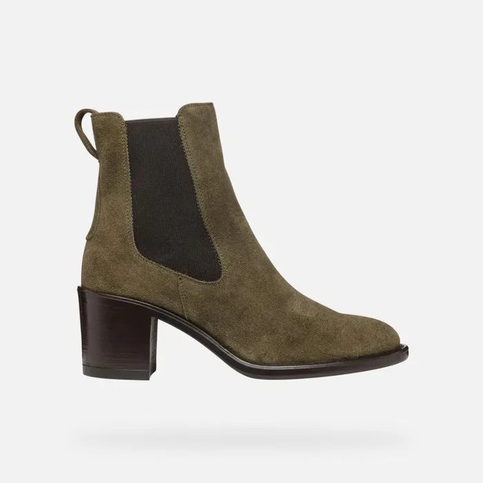 Woman Geox Ankle Boots FARNIA WOMAN Musk Medium Heel Ankle Boots Musk